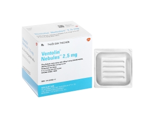 Dung dịch khí dung Ventolin Nebules 2.5mg GSK điều trị, ngăn ngừa co thắt phế quản (6 vỉ x 5 ống)