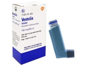 Hỗn dịch xịt Ventolin Inhaler 100mcg/liều GSK giãn cơ trơn phế quản (200 liều)